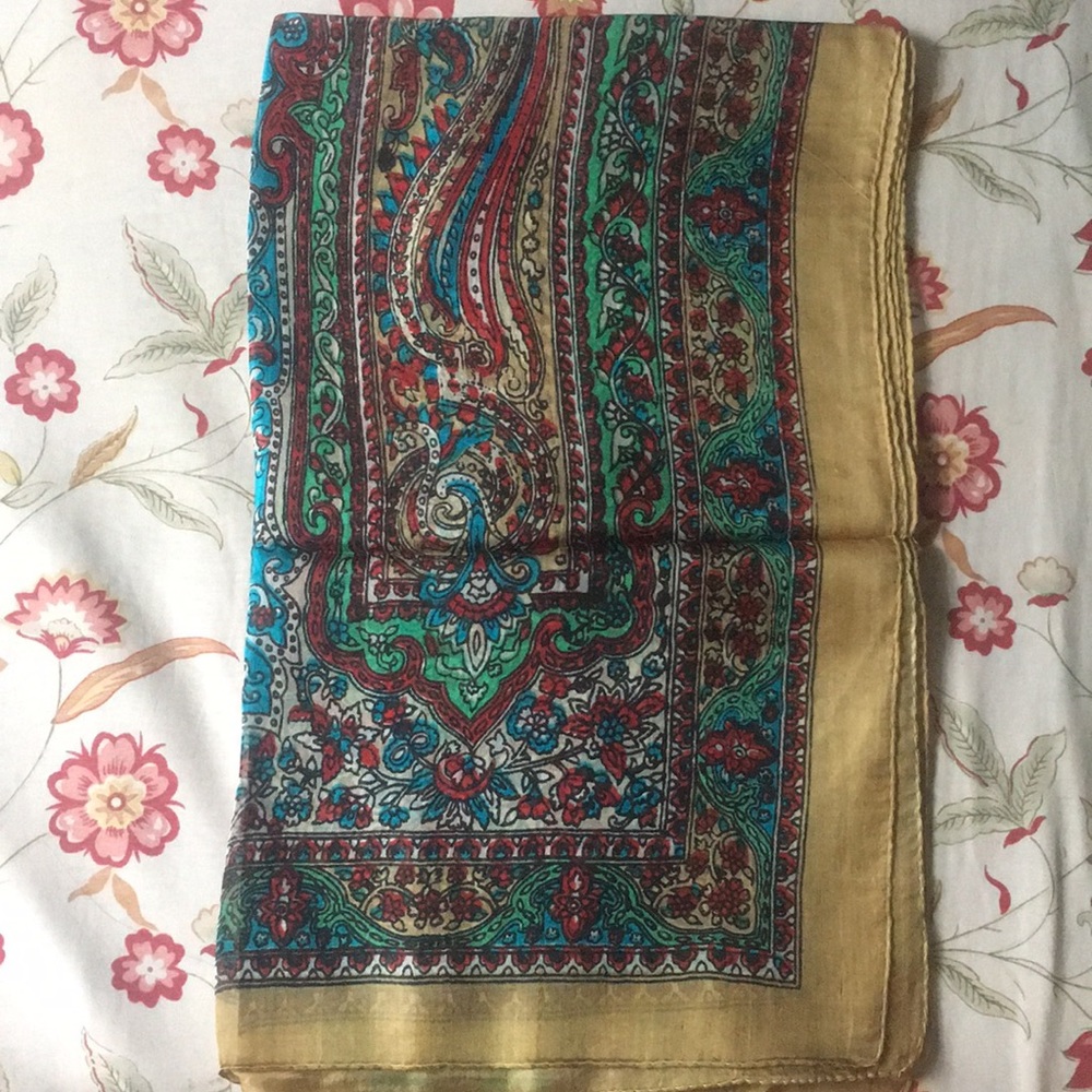 Printed Silk Scarves (2) - Picture 3 of 3